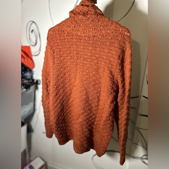 Halogen Cowl Neck Rust Sweater, Women’s XL, Long Sleeve with Tunic Length - Picture 5 of 5